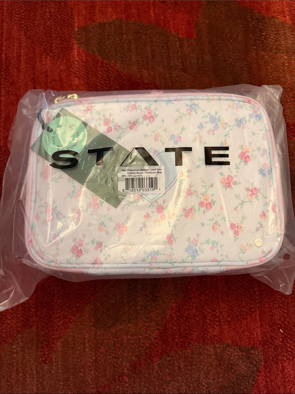 LoveShackFancy pink Floral Zip lunchbox - Picture 2 of 3